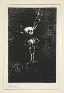 Dans le dédale des branches la pâle figure apparaissait - Odilon Redon