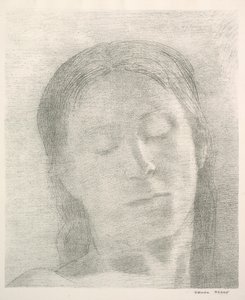 Les yeux fermés - Odilon Redon
