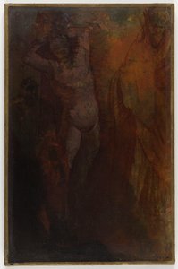 French: Composition à trois personnages (Flagellation ) - Odilon Redon