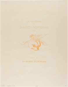 Frontispice/Planche de titre pour la Tentation de St. Antoine - Odilon Redon