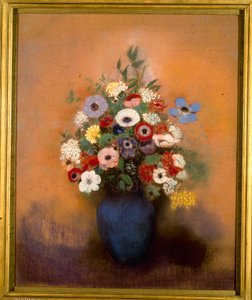 Grand bouquet au vase bleu - Odilon Redon