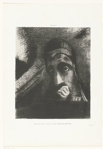 Je vis dans mon rêve un visage mystérieux dans le ciel - Odilon Redon