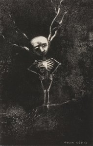 Dans le labyrinthe des branches, la figure pâle apparut, planche 2 de 7 - Odilon Redon