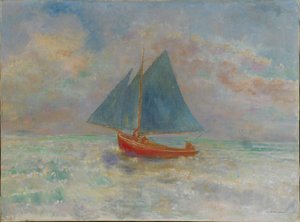 Le Bateau rouge, vers 1910 - Odilon Redon