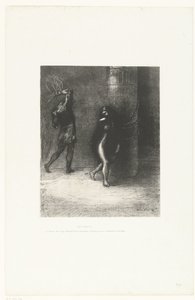 Sous les longs cheveux qui couvraient son visage, je pensais reconnaître Ammonaria - Odilon Redon