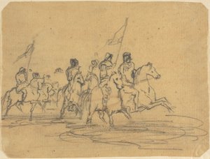 Esquisse pour la première gravure de Redon, Le Gué (M. 2) - Odilon Redon