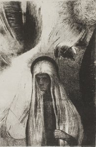 La Vieille Femme : De quoi as-tu peur ? Un grand trou noir ! Il est peut-être vide ?", planche 19 de 24 - Odilon Redon