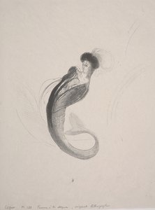 Femme portant un toque et une queue de sirène