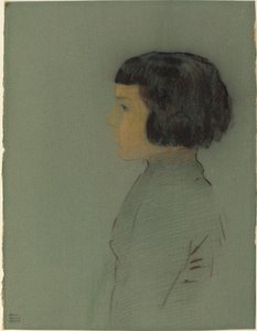 Jeune femme de profil - Odilon Redon