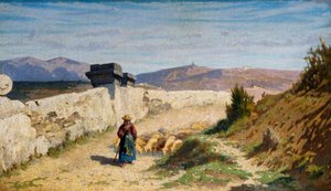 La Pecoraia (bergère) - Odoardo Borrani