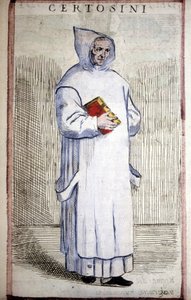 Ordre religieux : Chartreux. Gravure du 16ème siècle. - Odoardo Fialetti