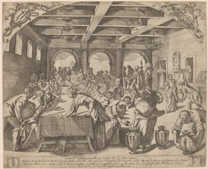 Les Noces de Cana - Odoardo Fialetti after Jacopo Tintoretto