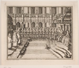 Le roi Frédéric V et la reine Louise lors de la cérémonie de couronnement à l