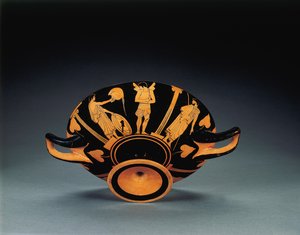 Kylix attique à figures rouges, vers 470 av. J.-C.