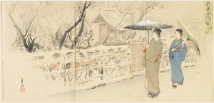 Prunier Garyo_bai à Kameido, décembre 1895 - Ogata Gekko