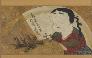 Uzume Okame et fleurs, 18e-19e siècle