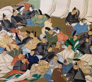 36 poètes, peinture sur papier par Ogata Korin, Japon, période Edo