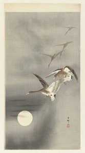 Oies en vol - Ohara Koson