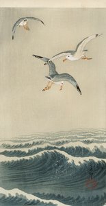 Mouettes en mer - Ohara Koson