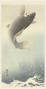 Carpe bondissante - Ohara Koson