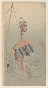 Moineau sur un épouvantail - Ohara Koson