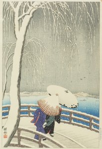 Neige à Yanagibashi, 1927