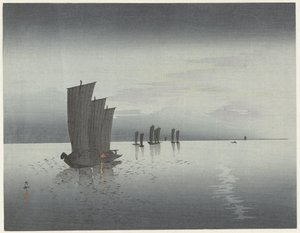 Bateaux de pêche - Ohara Koson