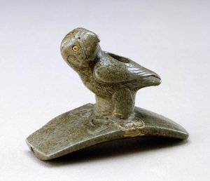 Pipe effigie de faucon, 200 av. J.-C. - 100 apr. J.-C. - Ohio Hopewell culture