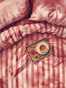 Un lit douillet pour prendre le thé le matin - Ohkimiko