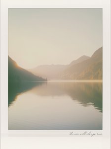 Lever de soleil sur le lac Misty Mountain - Ohkimiko
