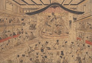 Au théâtre - Okumura Masanobu