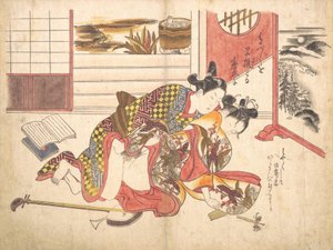Scène de chambre, vers 1739 - Okumura Masanobu