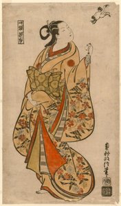 Courtisane comparée au sage chinois Zhang Guolao (japonais : Chokaro) - Okumura Masanobu