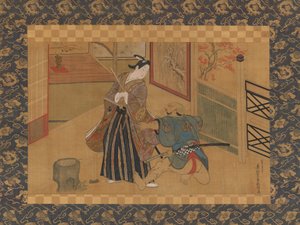 Pièce de Kabuki Kusazuribiki des Contes de Soga Soga monogatari, 18ème siècle - Okumura Masanobu
