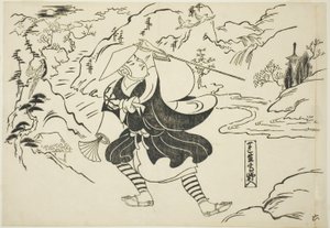 Rensho arrivant au mont Koya (Rensho Koya-iri), de la série "Scènes célèbres des pièces de marionnettes japonaises (Yamato irotake)" - Okumura Masanobu