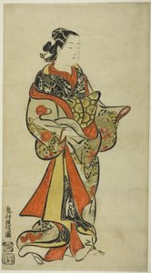 Courtisane debout - Okumura Masanobu