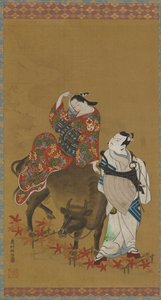 Deux acteurs de kabuki dans les rôles d