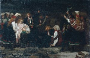 Combat dans une cour de ferme - Olaf Isaachsen