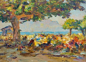 Marché à Vevey - Olga (1881 1941) Slomszynska