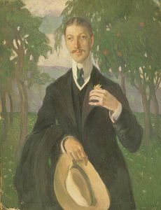 Portrait de Nikolaï Goumiliov (1886-1921) 1909 - Olga Lyudvigovna Della Vos Kardovskaya
