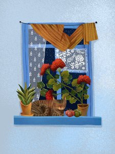 Une fenêtre douillette pour chat