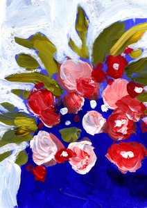 Fleurs abstraites aux couleurs vives