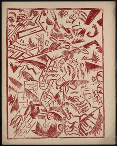 Illustration pour le livre La Guerre par Aleksey Kruchenykh, 1916