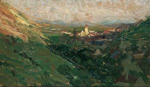 Vue sur le village de Kahlenberger - Olga Wisinger Florian