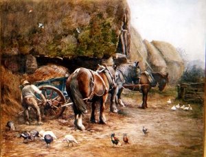 Une Cour de Ferme en Novembre