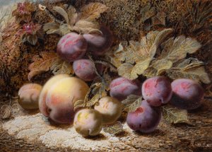 Nature morte avec pêche et prunes, 1916 - Oliver Clare