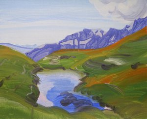 Loèche-les-Bains 27, 2014 (acrylique sur toile)