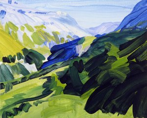 Loèche-les-Bains 34, 2017 (acrylique sur toile) - Olivier Morel