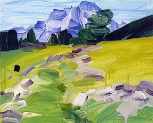 Loèche-les-Bains 36, 2017 (acrylique sur toile) - Olivier Morel