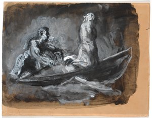 Le bateau de Charon. Psyché est conduite sur le Styx - Oluf Hartmann